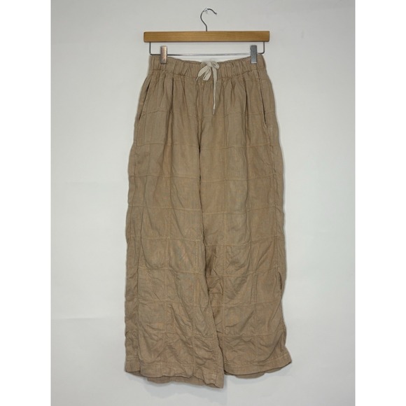 Jungmaven Pants - Jungmaven 100% Hemp Straight Leg Pull On Elastic Pants Tan Boho Womens Small